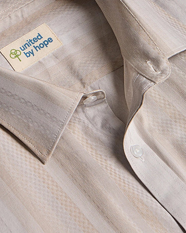 Indian Tan Striped ShirtUnited By Hope