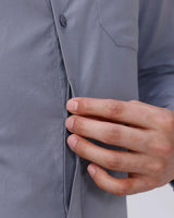 Light Grey Cotton Tencel Plain ShirtUnited By Hope