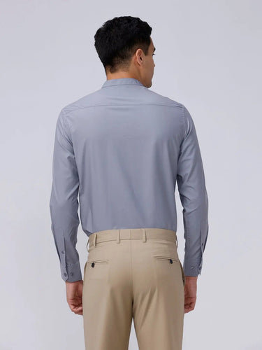 Light Grey Cotton Tencel Plain ShirtUnited By Hope