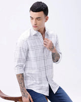 Light Grey Twill Checks ShirtUnited By Hope