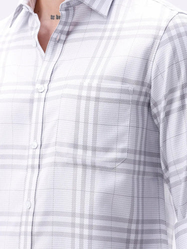 Light Grey Twill Checks ShirtUnited By Hope