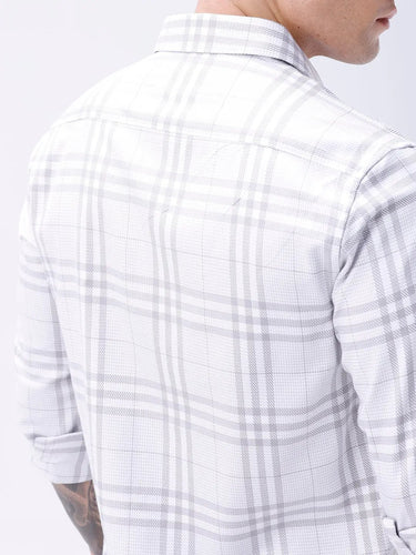 Light Grey Twill Checks ShirtUnited By Hope