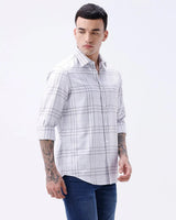 Light Grey Twill Checks ShirtUnited By Hope