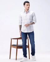 Light Grey Twill Checks ShirtUnited By Hope