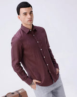 Maroon Full Sleeve Linen ShirtUnited By Hope