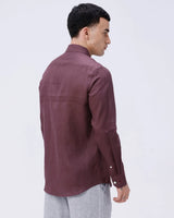 Maroon Full Sleeve Linen ShirtUnited By Hope