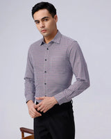 Maroon and Black Structured Dobby ShirtUnited By Hope