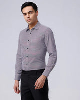 Maroon and Black Structured Dobby ShirtUnited By Hope