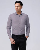 Maroon and Black Structured Dobby ShirtUnited By Hope