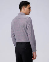 Maroon and Black Structured Dobby ShirtUnited By Hope