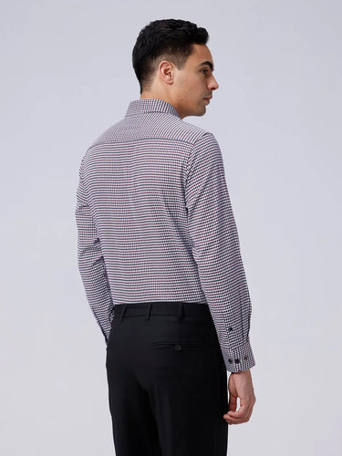 Maroon and Black Structured Dobby ShirtUnited By Hope