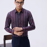 Maroon and Grey Stripes Dobby ShirtUnited By Hope