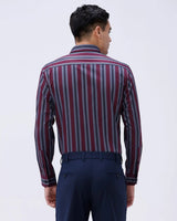 Maroon and Grey Stripes Dobby ShirtUnited By Hope