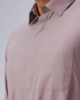 Mauve Cotton Tencel Plain ShirtUnited By Hope