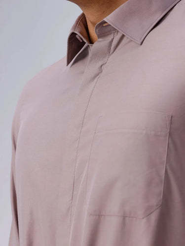 Mauve Cotton Tencel Plain ShirtUnited By Hope