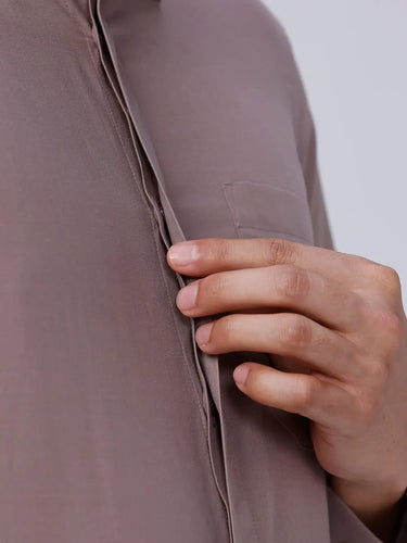 Mauve Cotton Tencel Plain ShirtUnited By Hope