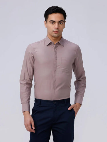 Mauve Cotton Tencel Plain ShirtUnited By Hope