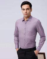 Mauve Dobby Checks ShirtUnited By Hope