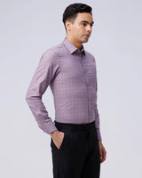 Mauve Dobby Checks ShirtUnited By Hope