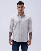 Mauve Striped Twill ShirtUnited By Hope