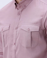 Mauve Waffle Dobby Plain ShirtUnited By Hope