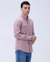 Mauve Waffle Dobby Plain ShirtUnited By Hope