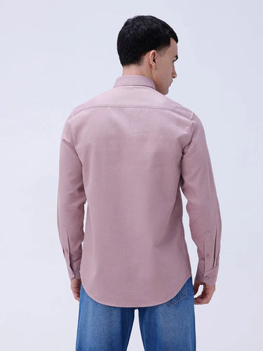 Mauve Waffle Dobby Plain ShirtUnited By Hope
