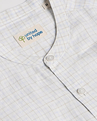 Nimbus Cloud Linen Checks ShirtUnited By Hope