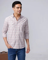 Pink and Grey Checks Twill ShirtUnited By Hope