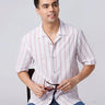 Pink and White Stripes Waffle Dobby ShirtUnited By Hope