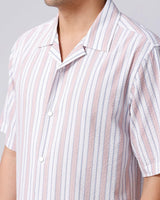 Pink and White Stripes Waffle Dobby ShirtUnited By Hope