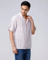 Pink and White Stripes Waffle Dobby ShirtUnited By Hope