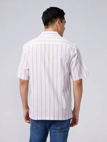 Pink and White Stripes Waffle Dobby ShirtUnited By Hope