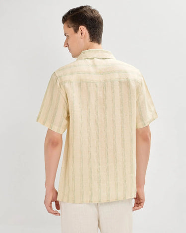 Sandshell Striped Linen ShirtUnited By Hope