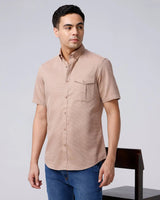 Tan Plain Waffle Dobby ShirtUnited By Hope