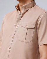 Tan Plain Waffle Dobby ShirtUnited By Hope