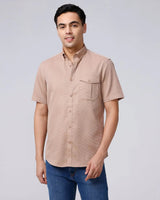 Tan Plain Waffle Dobby ShirtUnited By Hope