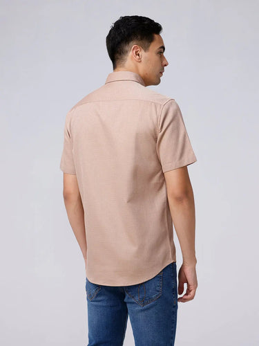 Tan Plain Waffle Dobby ShirtUnited By Hope
