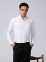 White Cotton Tencel Plain ShirtUnited By Hope