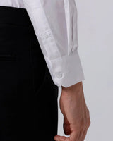 White Cotton Tencel Plain ShirtUnited By Hope