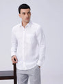 White Full Sleeve Linen ShirtUnited By Hope