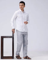 White Full Sleeve Linen ShirtUnited By Hope