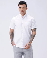 White Oxford Plain Short Sleeve ShirtUnited By Hope