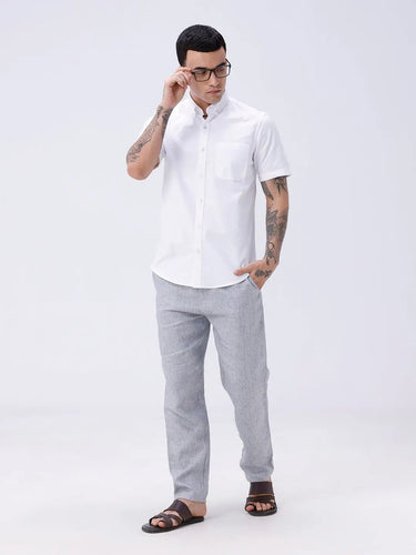 White Oxford Plain Short Sleeve ShirtUnited By Hope