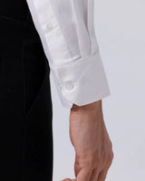 White Satin Structured ShirtUnited By Hope