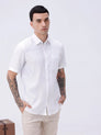 White Short Sleeve Linen ShirtUnited By Hope