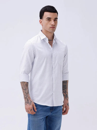 White Twill Checks ShirtUnited By Hope