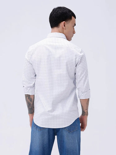 White Twill Checks ShirtUnited By Hope