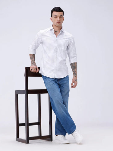 White Twill Checks ShirtUnited By Hope