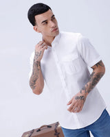 White Waffle Dobby Plain ShirtUnited By Hope
